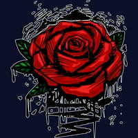 Čvrsti ruža Juniors Mornarički plavi grafički tee - dizajn ljudi 2xl