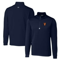 Muški rezač i Buck Mornarstvo Virginia Cavaliers Vintage Big & Visok Traverse Stretch Quarter-zip pulover