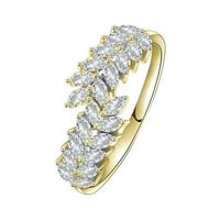Keusn maslinasti list dijamantni prstenovi moda zrconia prsten ženski nakit angažirani prsten w