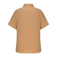 Casual majica od pune boje za muškarce labav fit rukav kauč na ogrlicu prema dolje pulover bluza za