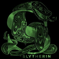 Muški Harry Potter Slytherin S logo Grafički tee crni veliki