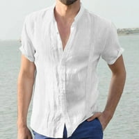 Labakihah košulja za muškarce muško ljetno casual vez ivica od pune košulje kratkih rukava sa košulje