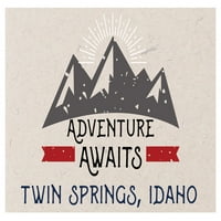 Twin Springs Idaho Suvenir Frižider Magnet Avantura čeka dizajn