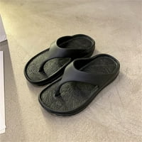 SHLDYBC klinovi sandale za žene, ljeto Novo plus veličine Ženski patentni patentni patentni sanduk sandale,