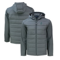 Muški rezač i Buck Siva Seattle Mariners Evoke Hybrid Eco Softshell Reciklirani puni zip hoodie