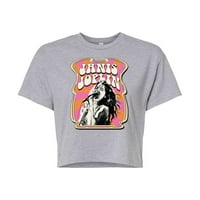 Janis Joplin - stil postera - Juniors Cropped pamučne mješavine majica