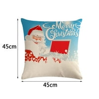 Fnochy Clearance Božićni ispisani breskvi jastučni jastuk za kožu 1pc
