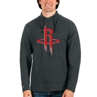 Muški antigua Heatherd charcoal Houston Rockets Logo Nagrade Crossover dekolte pulover Duksera