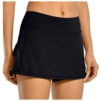 Qazqa Ženske kratke hlače Modne teniske hlače Fold Sportski trčanje Golf Plus Veličina Skrit Black M