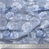 SOIMOI pamučni kambrički tkaninski tekst, lišće i ruža cvijeća tiskana tkanina od dvorišta široka