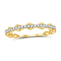 Jewels 10kt Yellow Gold Womens Okrugli dijamantski link Spacable Band Prsten CTTW