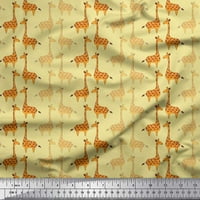 Soimoi Poly Georgette tkanina žirafa djeca od tiskane tkanine širom