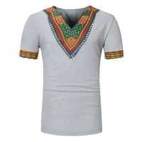 Awdenio vlage-wicking muške majice ponude muškarci Ležerne prilike modne kratkih rukava Tisak V-izrez za bluzu majice