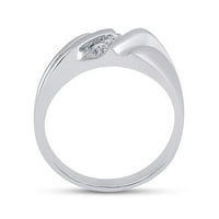10k bijelo zlato okruglo Diamond Wedding Jedinstveni redni prsten CTTW