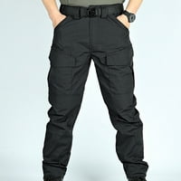 Muške pantalone plus veličina Multi džepovi Čvrsti boja elastični struk ravne taktičke napadačke hlače
