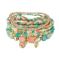 Narukvice za perlove slaganja Dame MENS Stretch višeslojni narukvica Set Multicolor nakit