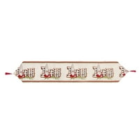 NJSPDJH Decor sretan božićni stolni trkač stolnjak ukras tkanine za tablice za unutrašnje sobe za vanjski