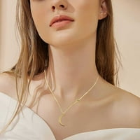 Frehsky ogrlice za žene Dame Moon Star Privjesak Ogrlica modna vintage kratka ogrlica od kratkih klabicla