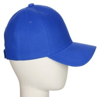 Strukturirani bejzbol Hat Classic Team Arched Pisma podesiva zakrivljena kapa, plavi šešir bijela crna slova