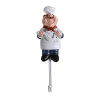 Wollično crtani chef figuri zidne kuke platna ručnik za pohranu stalak za zidnu vješalica kuhinja ljepljive