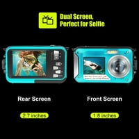 Vodootporni digitalni fotoaparat podvodni fotoaparat Full HD 1080p 2.7K 30MP Video snimač Selfie dvostruki