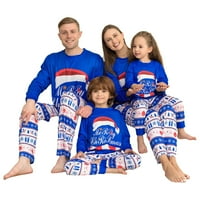 Porodica koja odgovara Božićne pidžame postavlja klima za odrasle PJS Pismo snjegovića za spavanje Xmas