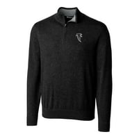 Muški rezač i buck Black Atlanta Falcons Backing Logo Lakemont Tri-Blend Quarter-zip pulover džemper