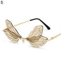 Simne naočale za žene za žene Trendy Vintage Creative 90-ih Sunčane naočale Sunny Dragonfly Wing-oblikovane