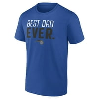 Muška fanatika brendirana Blue Orlando Magic Best Dad Ever Logo Majica