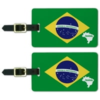 Grafika i više Brazil Početna Country Country kofer za prtljag ID oznake - zastava