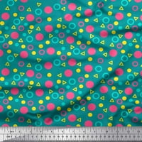 Tkaninski krug tkabričkog kambričnog kambrica Soimoi, Dot & Triangle Geometrijska tkanina za ispis sa