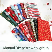 Wirlsweal božićni patchwork Xmas Stil Stil SOFT DIY SQUARE Santa tiskani igali za šivanje quilling tkanina