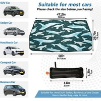 Plava kita i morska kornjača vetrobransko staklo suncobran kišobran sklopivi prednji prozor Sun Shield Shade blokovi UV zraka Zadržite vozilo cool za automobile kamion SUV