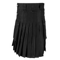 Njoeus Muške hlače Muške Capri pantalone Muške vintage kilt Scotland Gothic Fashion Kendo džepne suknje