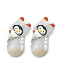 QXUTPO Slatke životinjske male tople zimske čarape za bebe Cartoo Coral Velvet Tople čarape Slatka plišana