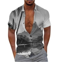 Bluza FOE MUŠKE POLO majice za muškarce Muške modne casual tipke Hawaii Štamparija Shortdown Majica