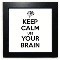 Citat Budite mirni i koristite svoj mozak crni kvadratni okvir okvir zidne tablet