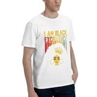 AM Black Excellence Afrički povijest ponosa Mesec Muške osnovne majice kratkih rukava Bijela 3x-velika