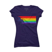 '80-ih Vintage unicorn Rainbow Juniors Purple Graphic Tee - Dizajn ljudi L