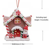 Božićna dekoracija ručno rađena kuća Privjesak meka keramika za vaš Xmas stablo, kućni dekor