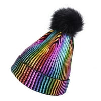 Topla modna boja žigosanje šešira sa šljokicama čvrsta unizna pletena pamučna pinstrip
