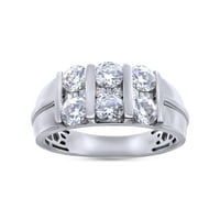 Carat okrugli rezani laboratorij kreirao je Moissanite Diamond Channel set muške prsten za vjenčani