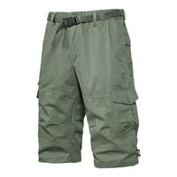Amidoa muškarci Čvrste osnovne kratke hlače Ljeto labavi fit teretni kratke hlače Multi džepovi trunke