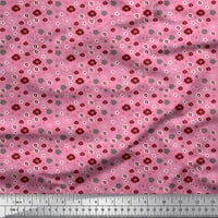 Soimoi ružičasti pamuk poplin tkanina cvijet umjetnički otisak šivaći tkaninski dvorište široko