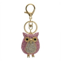 Owl Rhinestone Privjesak za ključeve kestering torbica torbica Privjesak ukras Viseći pribor za ključeve