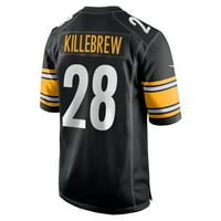 Muški Nike Miles Killebrew Black Pittsburgh Steelers dres igre