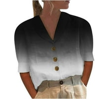 Majice kratkih rukava za žene kratki rukav bluze Regularne fit t majice Pulover tees vrhovi prugaste