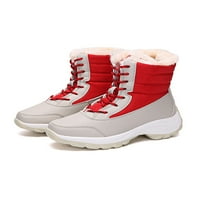 Rockimi unise čizme snijega MID CALF zimske pliste postrojene tople cipele na otvorenom casual hladno vrijeme otporni na krzno crveno 2Y