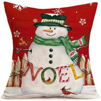Sretna božićna tema Početna Diflor jastučnicu Divan snjegović sa vrućim čokoladnim pamučnim posteljinom