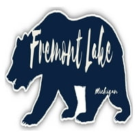 Fremont jezero Michigan Suvenir 3x frižider magnetni medvjed dizajn